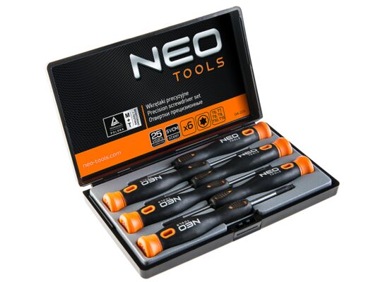 Wkrętaki precyzyjne, zestaw 6 sztuk, SvCm NEO