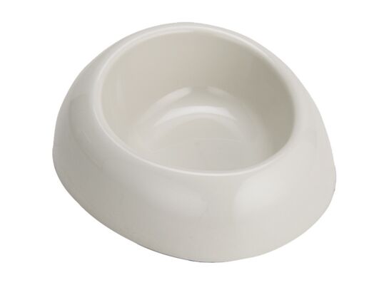 Miska owalna dla psa kota plastikowa 0,8 l kremowa