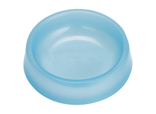 Miska dla psa kota plastikowa 0,2 l niebieska transparentna