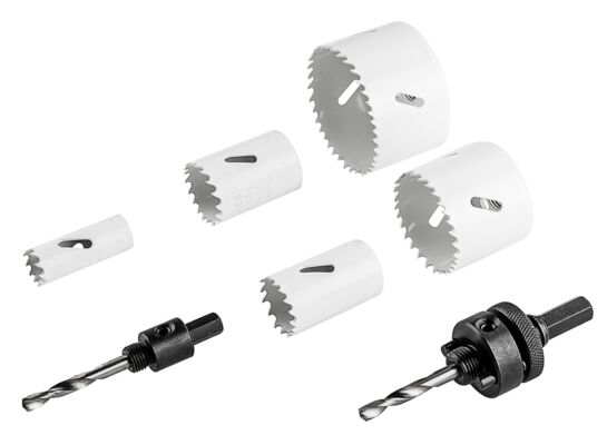 Otwornica bi - metalowa 19 - 68 mm, zestaw 7 sztuk VERTO