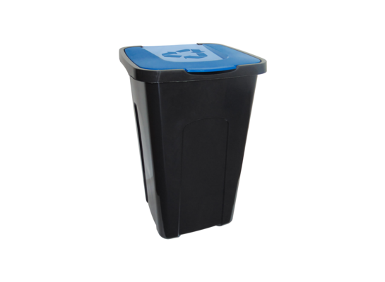 Pojemnik na śmieci 50 l czarno-niebieski 36,5 x 37 x 55,5 cm keeeper