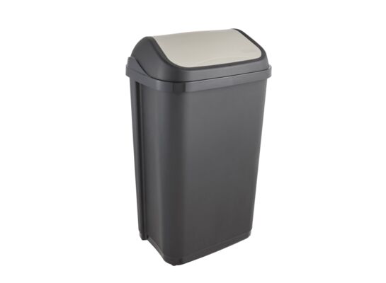 Kosz na śmieci z obrotową pokrywą 50 l grafit swantje 38,5 x 29 x 66 cm keeeper