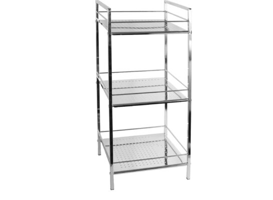 Regał łazienkowy chrom 39 x 30 x 84,5 cm AWD Interior