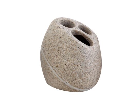 Kubek na szczoteczki ROCK biały + beżowy 6,5 x 8 x 9,5 cm AWD Interior