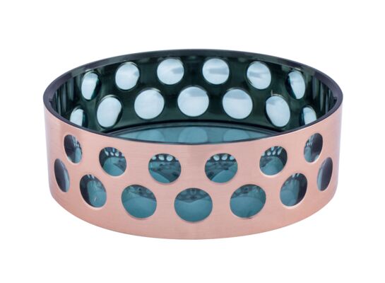 Mydelniczka COPPER miedziany + tansparentny 7 x 7 x 16 cm AWD Interior