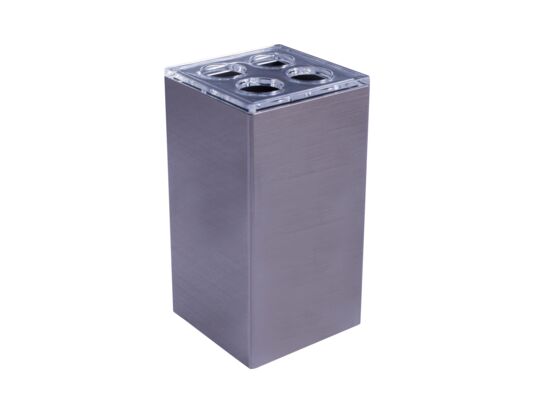 Kubek na szczoteczki DIVA szary 6,5 x 6,5 x 18 cm AWD Interior