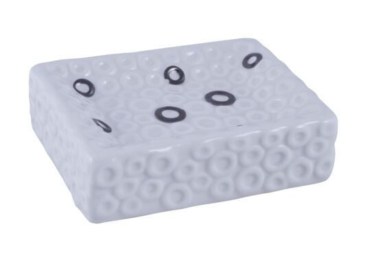 Mydelniczka RINGO biały + brąz 10 x 4,5 x 10 cm AWD Interior