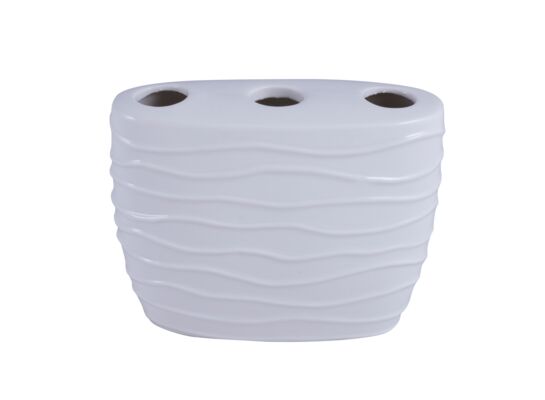 Kubek na szczoteczki MAREA biały 8 x 8 x 18 cm AWD Interior