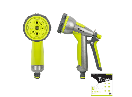 Pistolet 8-funkcyjny, metalowy LIME LINE 