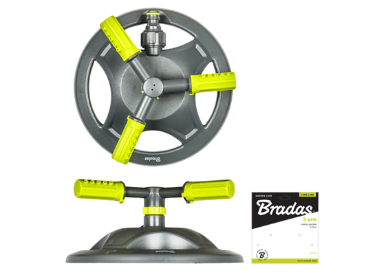 Zraszacz obrotowy 3-ramienny na podstawie LIME LINE  