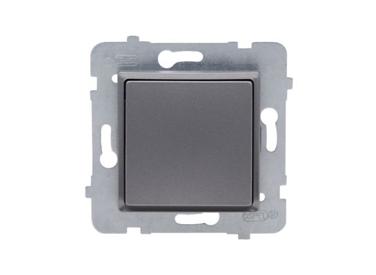 Łącznik jednobiegunowy pojedynczy bez ramki inox ROSA