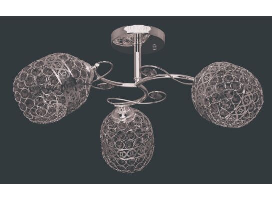 Lampa przysufitowa 3 - płomienna chrom Venti