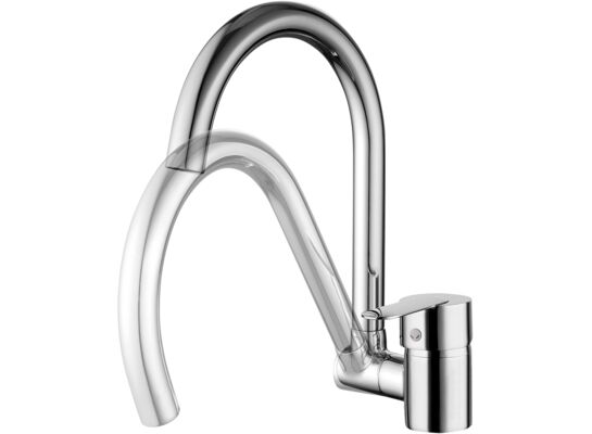 Bateria zlewozmywakowa stojąca łamana LILA BLD 06LD chrom Laveo