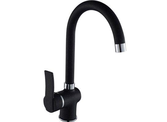 Bateria zlewozmywakowa stojąca z wylewką U MADERA BQM 768D czarny Kuchinox