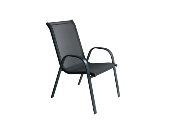 Fotel stalowy z tekstylenem antracyt