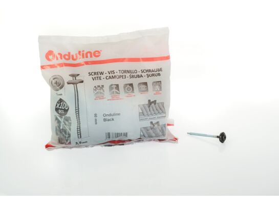 Wkręty do płyt falistych czarne 100 sztuk Onduline