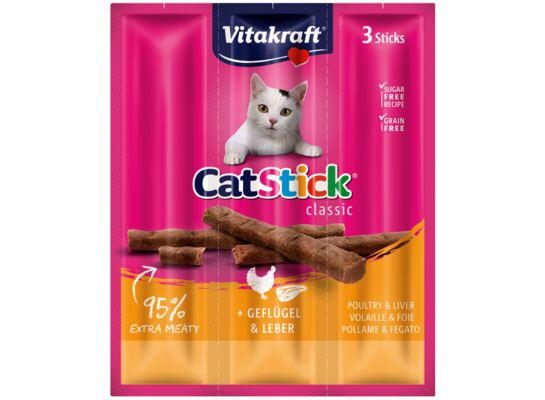 Przysmak dla kota Cat Stick Mini 3 sztuki drób/wątróbka Vitakraft
