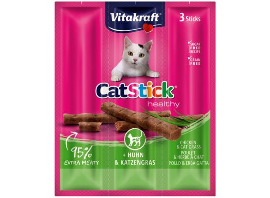 Przysmak dla kota Cat Stick Mini 3 sztuki kurczak/trawa Vitakraft