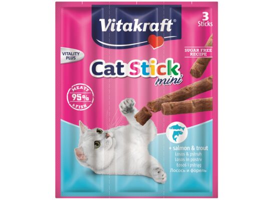 Przysmak dla kota Cat Stick Mini 3 sztuki łosoś/pstrąg Vitakraft