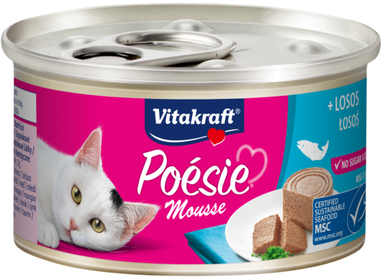 Karma dla kotów Poesie Mus łosoś 85 g Vitakraft