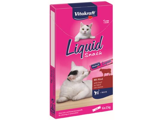 Przysmak dla kota Cat Liquid Snack 6 sztuk wołowina/inulina Vitakraft