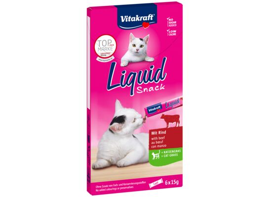 Przysmak dla kota Cat Liquid Snack 6 sztuk wołowina/inulina Vitakraft