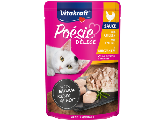 Karma dla kotów Poesie Deli Sauce z kurczakiem 85 g Vitakraft