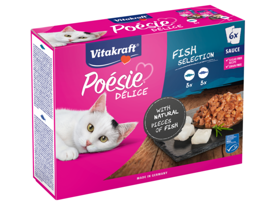 Karma dla kotów Poesie Deli Sauce Multipack z rybą 6x85 g Vitakraft