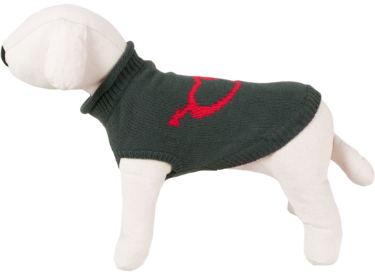 Sweter dla psa grafitowy w serca S-25 cm happet