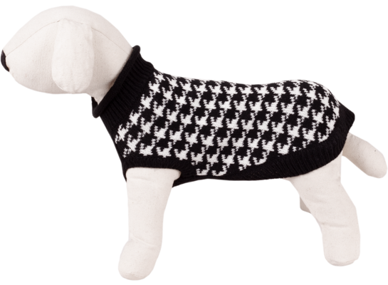 Sweter dla psa czarno-biały S-25 cm