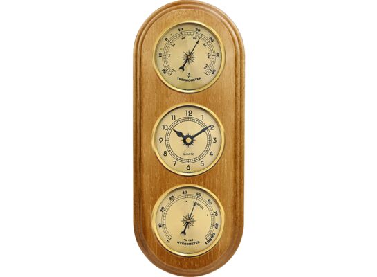 Termometr / zegar / higrometr wiszący złote zegary Bioterm