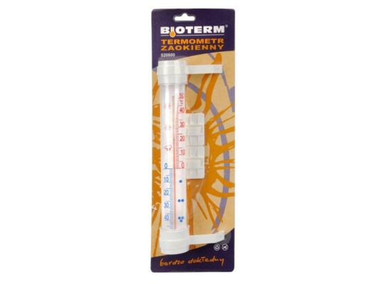 Termometr zaokienny duży przyklejany 85 x 280 mm Bioterm