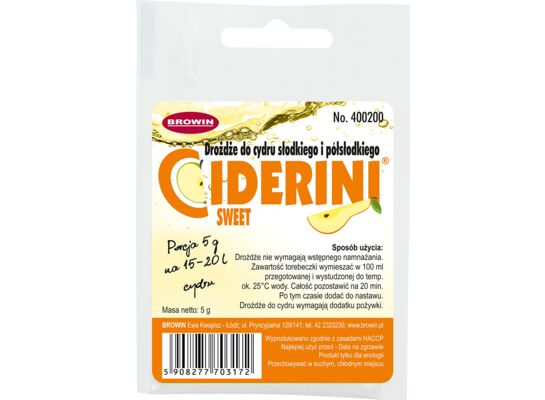 Drożdże do cydru półsłodkiego i słodkiego 5 g Browin