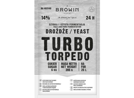 Drożdże gorzelnicze Turbo 24h 205 g Browin