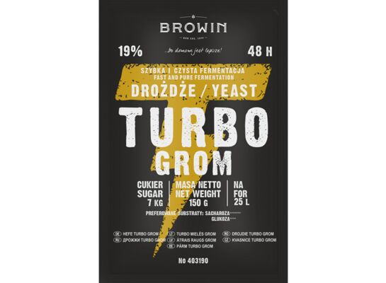 Drożdże gorzelnicze Turbo Grom 48h 150 g Browin
