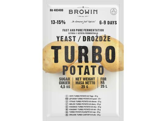 Drożdże Turbo Potato 25 g Browin