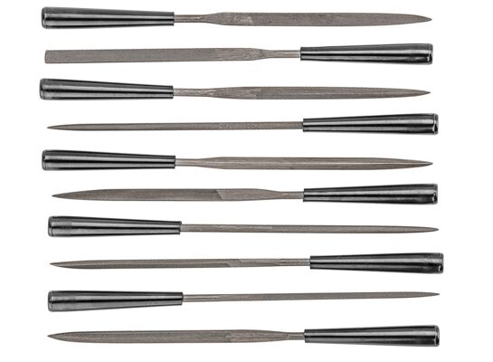 Pilnik iglak do metalu, zestaw 10 sztuk TOPEX