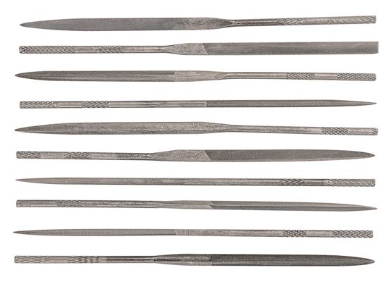 Pilnik iglak do metalu, zestaw 10 sztuk TOPEX