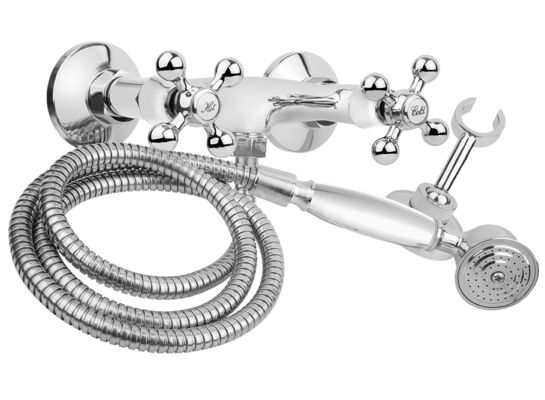 Bateria natryskowa z zestawem natryskowym STILO BKI 041D chrom Kuchinox