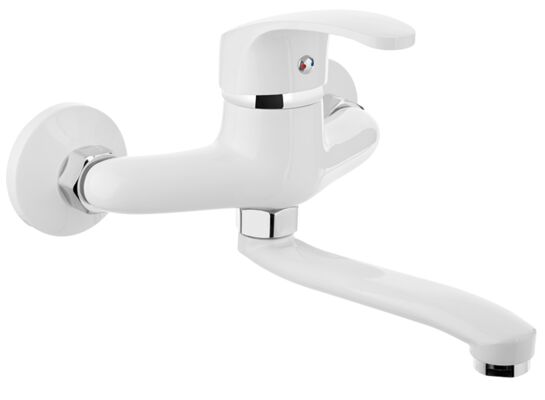 Bateria umywalkowa ścienna KAKADU BKK 650D biały Kuchinox