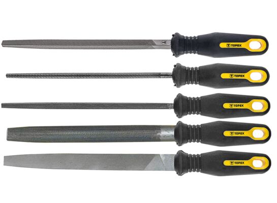 Pilnik do metalu, 200 mm / 2, zestaw 5 sztuk TOPEX