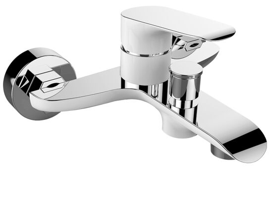 Bateria wannowa ALEA BLE 610D chrom/biały Laveo