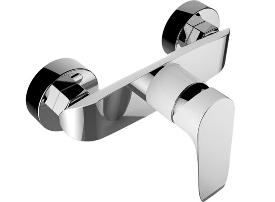 Bateria natryskowa ALEA BLE 640D chrom/biały Laveo