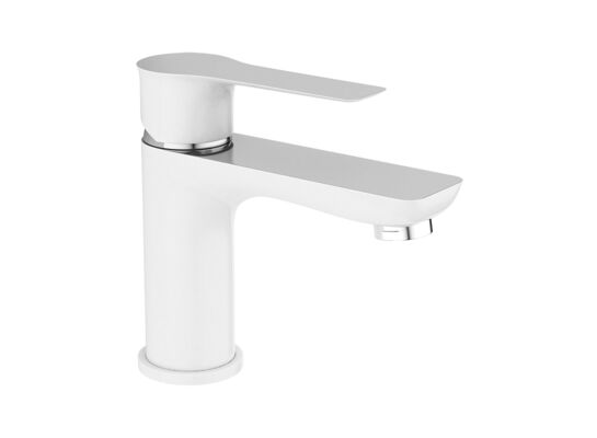 Bateria umywalkowa RAILA BLL 622D chrom/biały Laveo