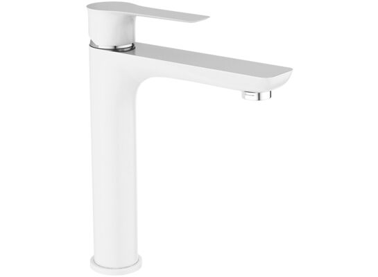 Bateria umywalkowa wysoka RAILA BLL 62ND chrom/biały Laveo