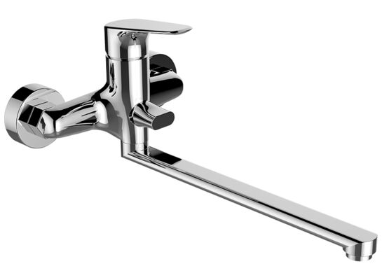 Bateria wannowo-umywalkowa z ruchomą wylewką RONDO BLX 01FD chrom Laveo