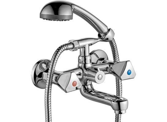 Bateria wannowa z zestawem natryskowym NORM BQN 011D chrom Kuchinox