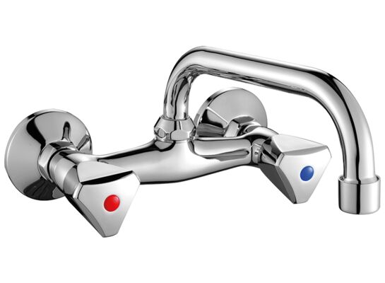 Bateria umywalkowa ścienna NORM BQN 050D chrom Kuchinox