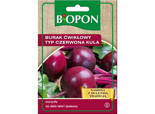 Nasiona burak ćwikłowy typ czerwona kula 15 g Bopon