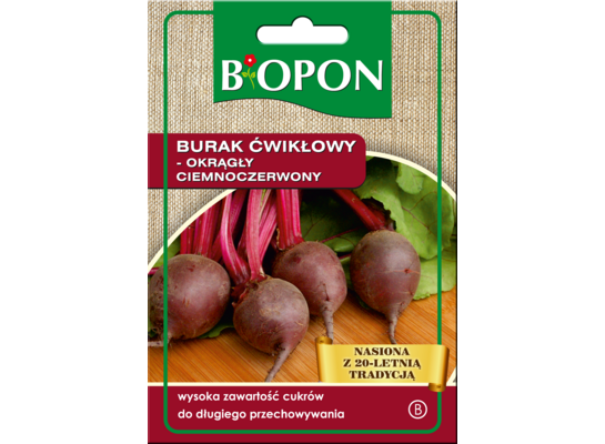 Nasiona burak ćwikłowy okrągły ciemnoczerwony 15 g Bopon